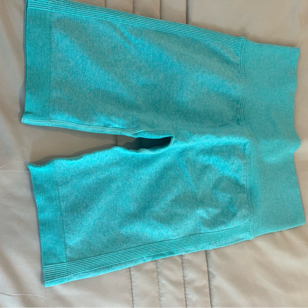 Teal High-Waisted Shorts